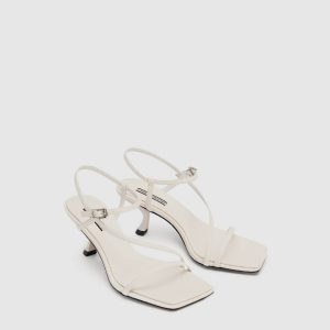 Heeled Square Toe Sandals