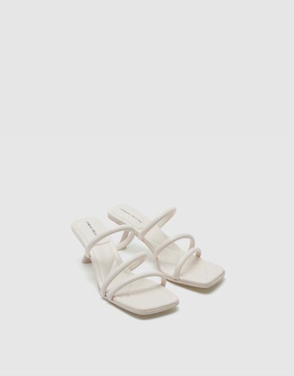 Square Toe Heeled Slippers